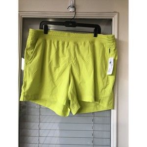 Old Navy Active Stretchtech Women's Size 1X Plus Lime Yellow Green Shorts